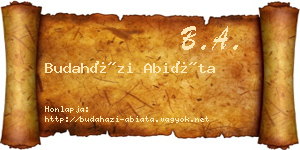 Budaházi Abiáta névjegykártya